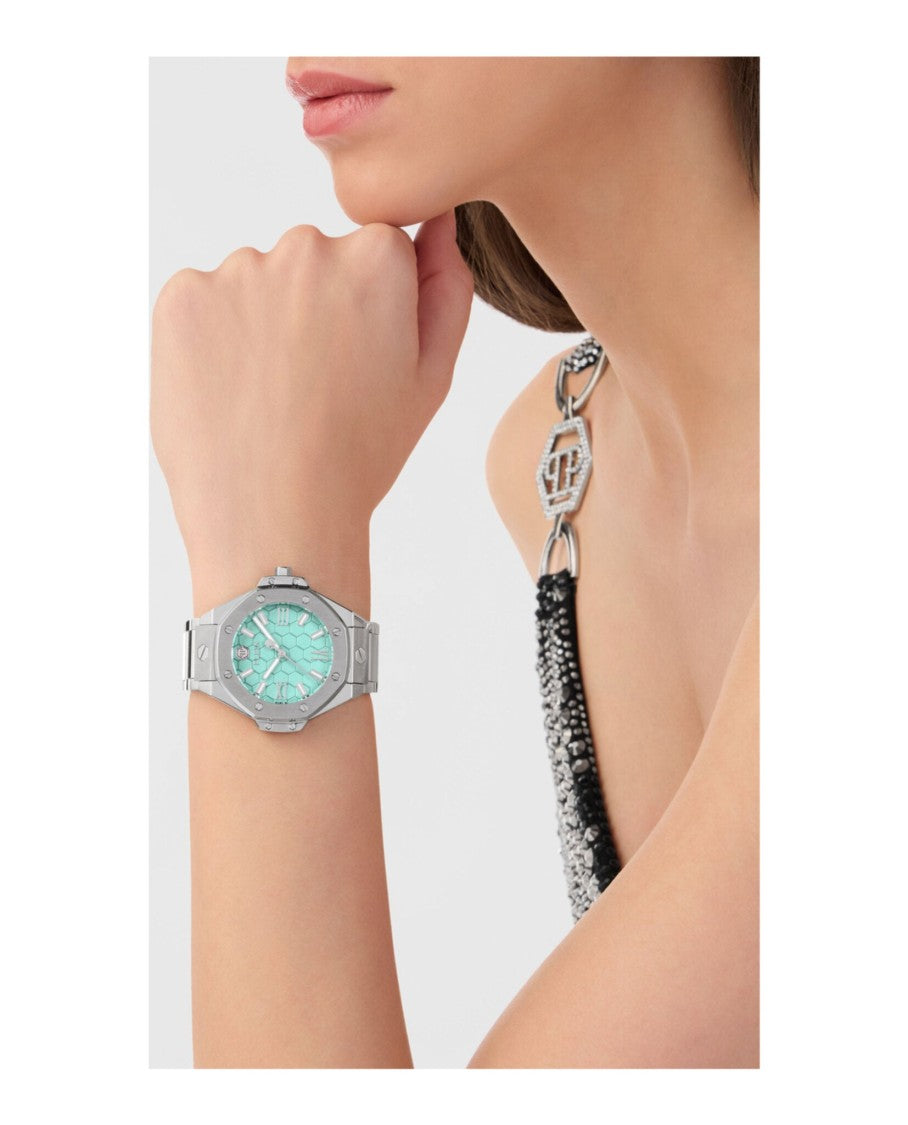 Philipp Plein Plein Lady Royal Bracelet Watch With Blue Guilloche Dial