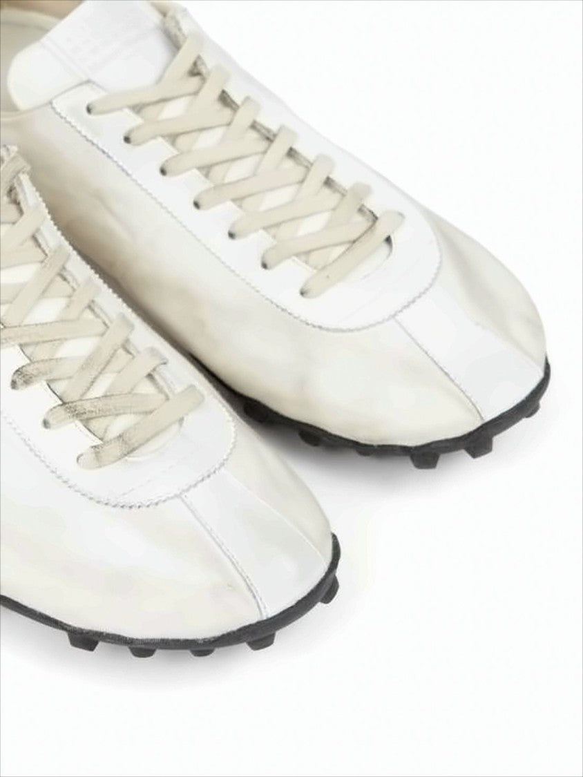 Maison Margiela Sleek Low-Profile Sneakers With Textured Suede Accents