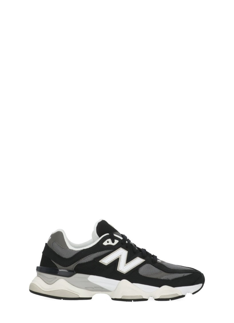 New Balance Black 9060 Leather-Fabric Sneakers