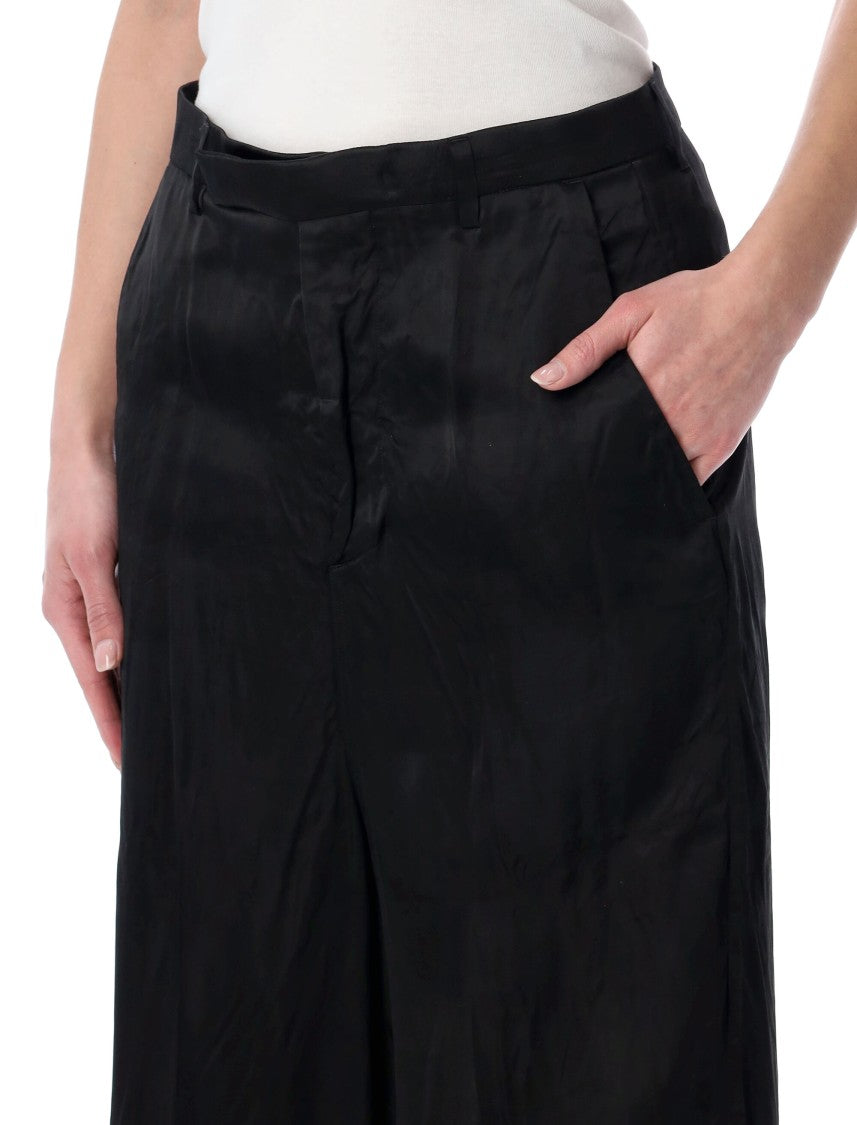 Rick Owens Tailored High-Rise Cupro Satin Trousers