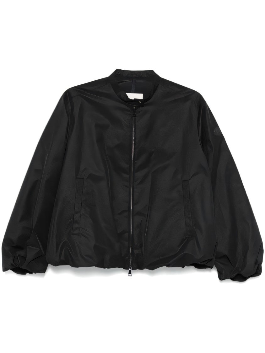 Moncler Boxy Cropped Jacket With Zipper Closure