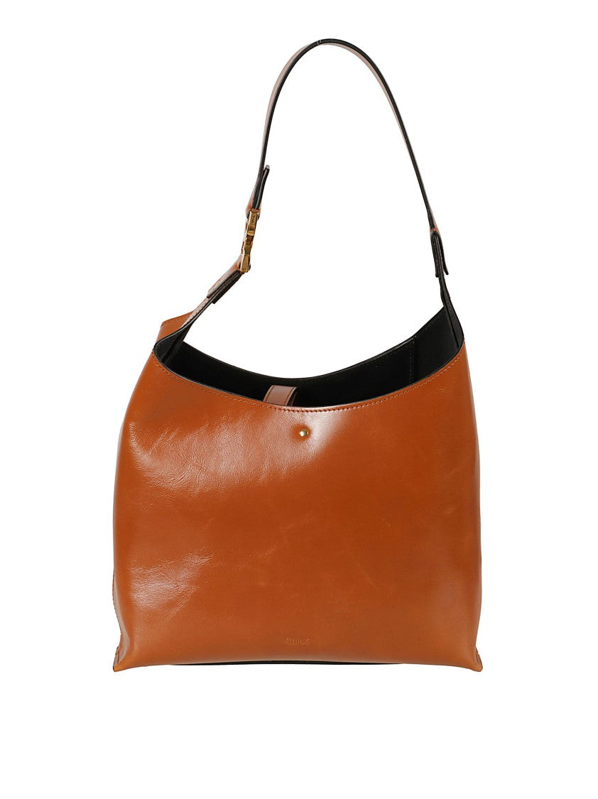 Chloé Smooth Brown Calfskin Hobo Bag