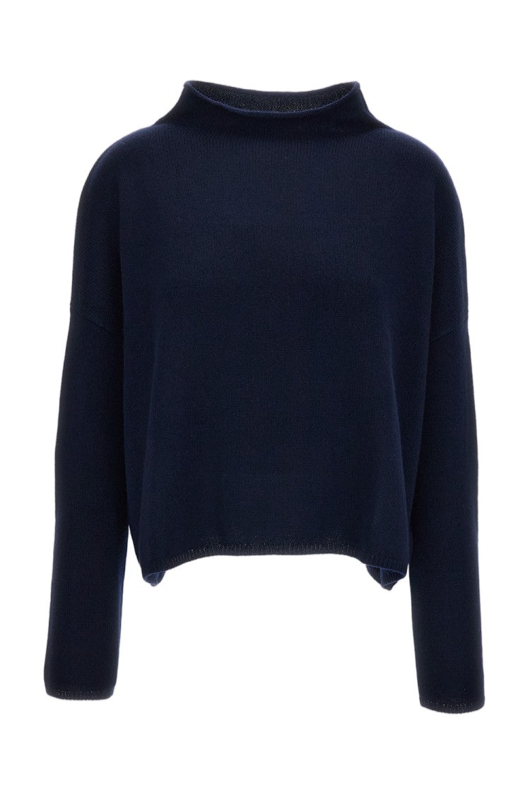 Lisa Yang Blue Sandy Heavy-Knit Cashmere Sweater