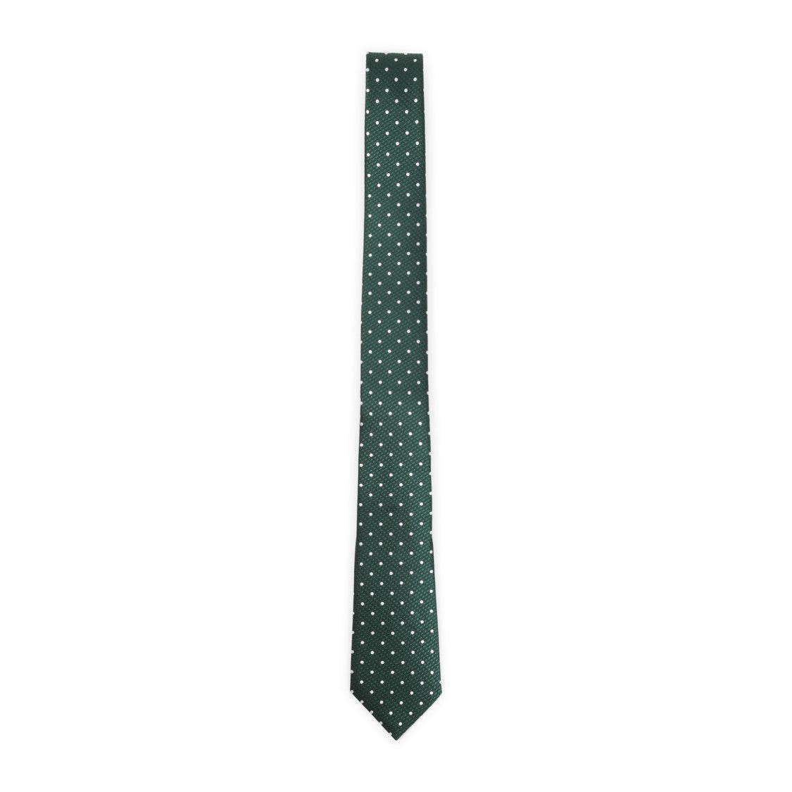 Tom Ford Slim Deep Green Polka Dot Tie In 100% Mulberry Silk
