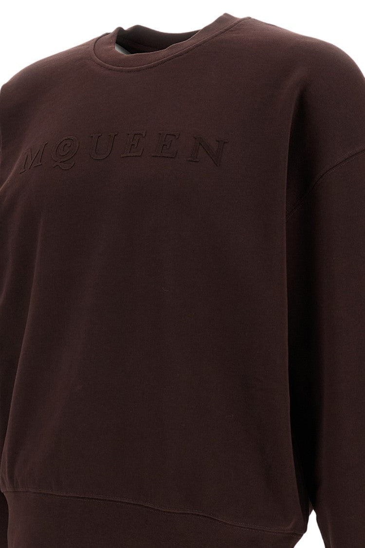 Alexander Mcqueen Cotton Crew-Neck Sweatshirt With Ribbed Detailing