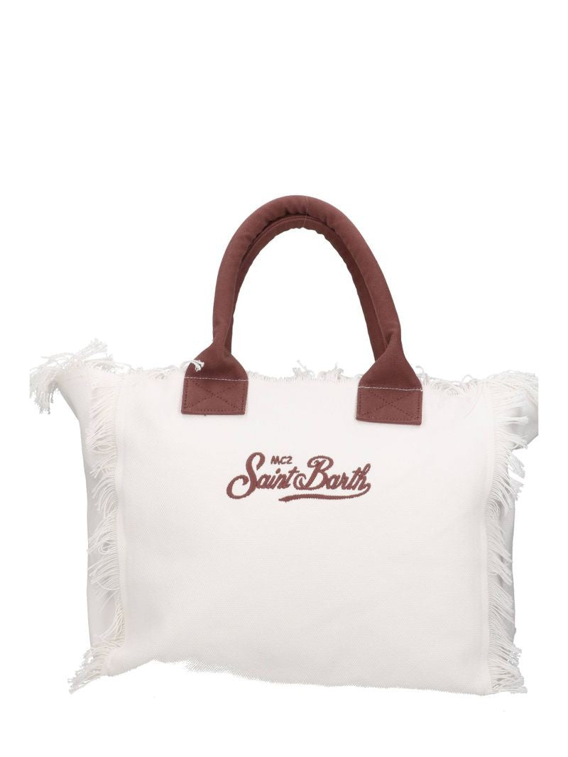 Mc2 Saint Barth Rectangular Tote Bag With Frayed Edges