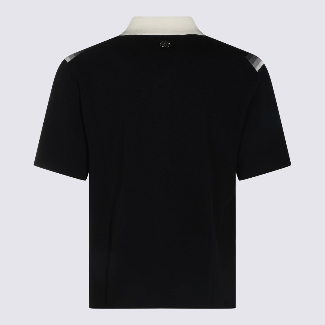 Amiri Short-Sleeved Knitwear With Classic Collar And Contrasting Stripes