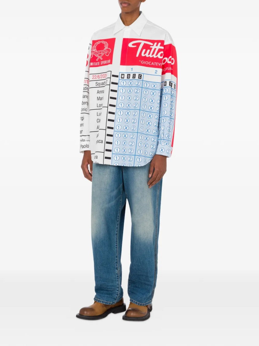 Moschino Graphic Print Casual Shirt With Classic Collar