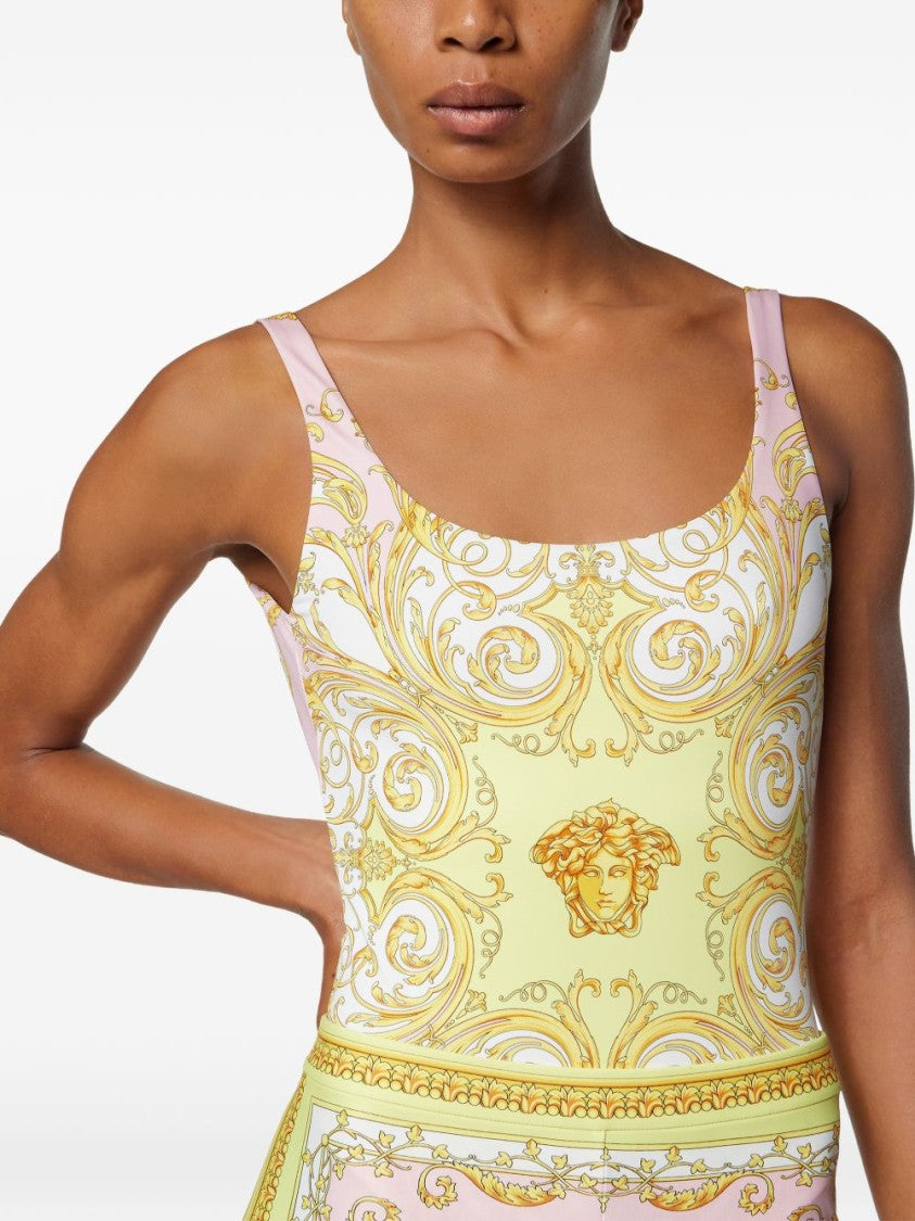 Versace Ornate Baroque Print One-Piece Swimsuit