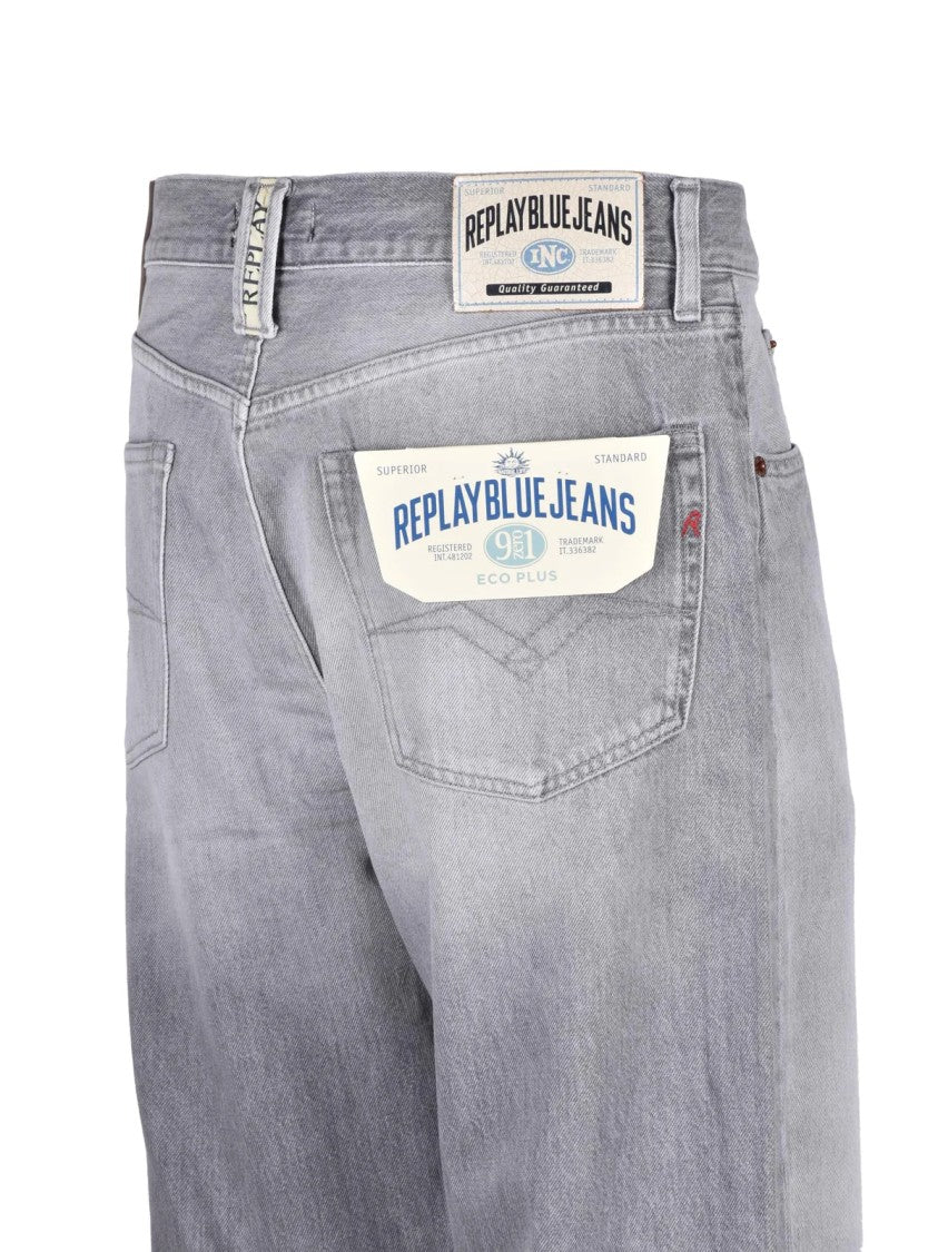 Replay Grey Men Cotton Jeans