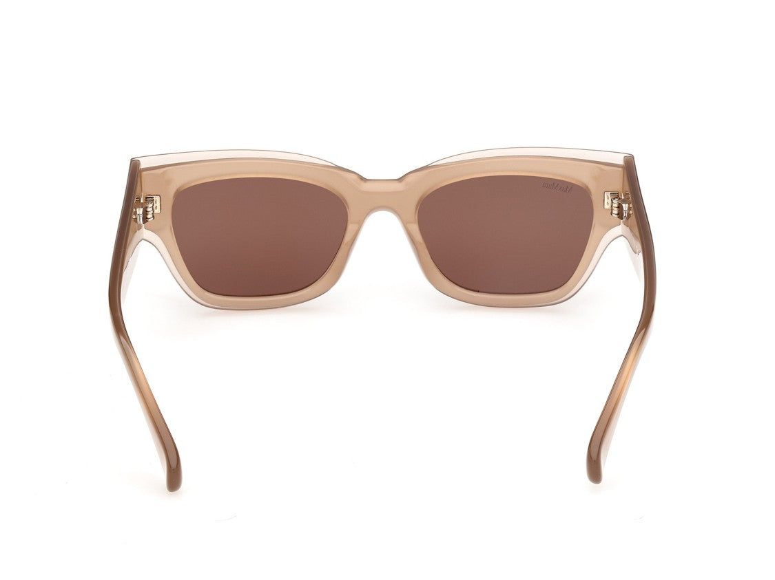 Max Mara Mm0211 Warm Beige Oversized Acetate Square Sunglasses