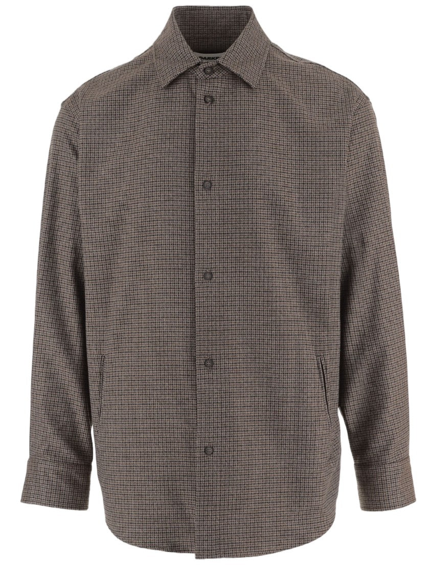 Darkpark Auburn Checkered Casual Shirt With Classic Collar