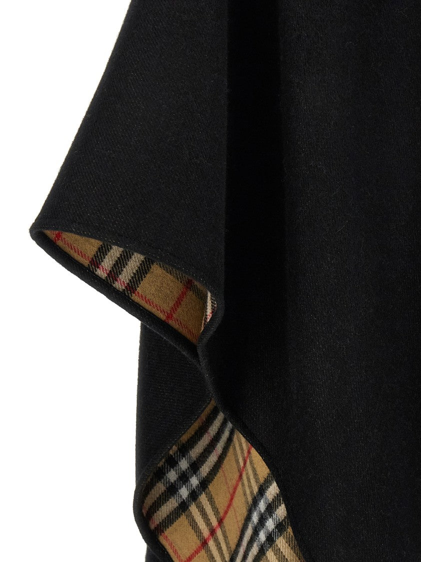 Burberry Fringed Wool Cape