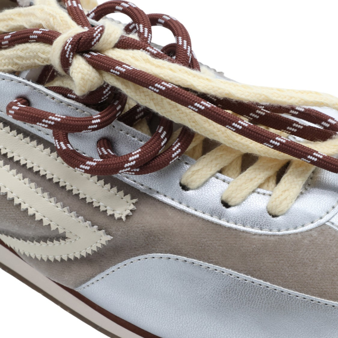 Puraai Suede Metallic Zigzag Sneakers