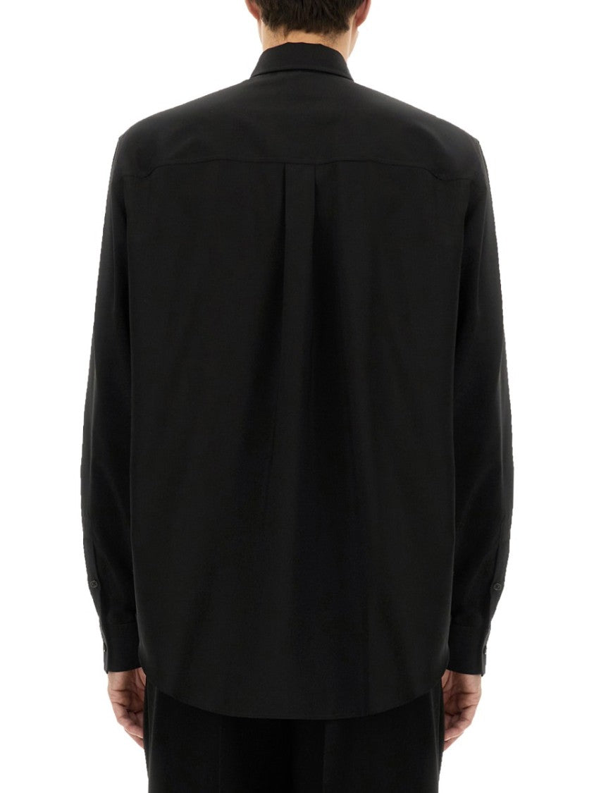 Fendi Tailored Black Wool Shirt