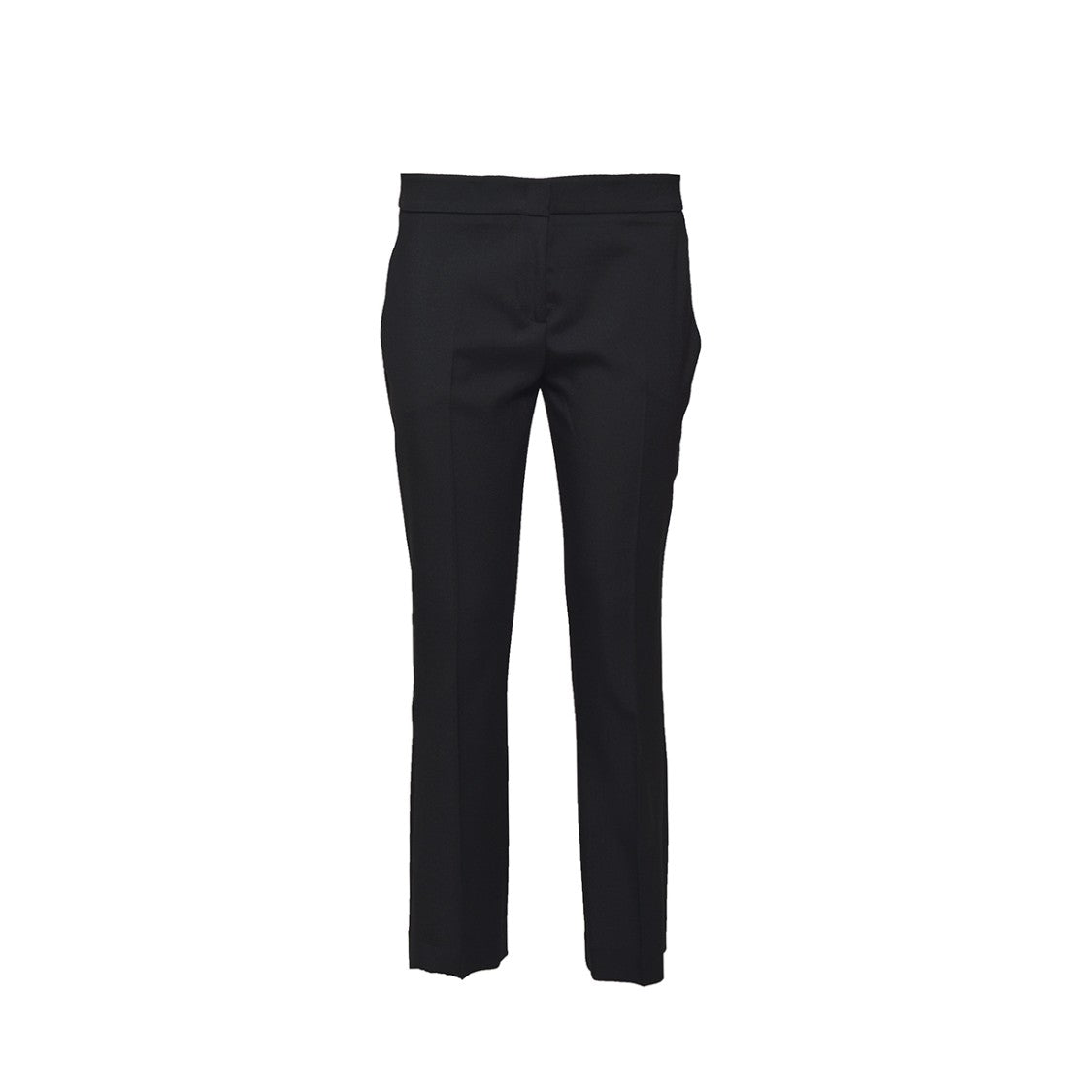 Blumarine Cropped Trousers In Black Virgin Wool