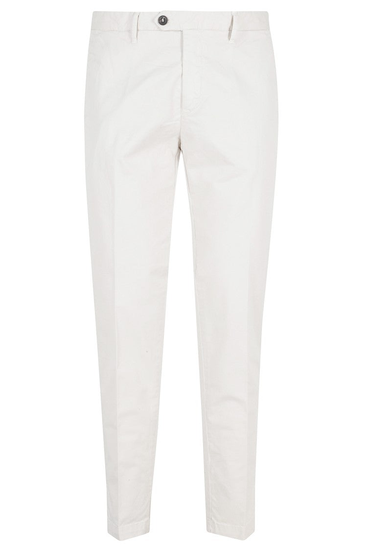Roy Roger's Cream Conduit French Pockets Belt Loops Cotton-Blend Chino Pants