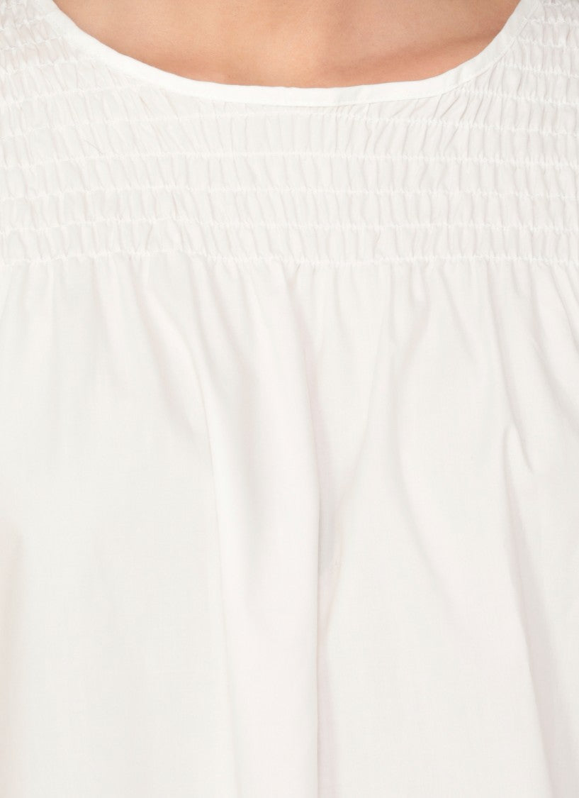 A.P.C. Cotton Blouse With Elastic Neckline
