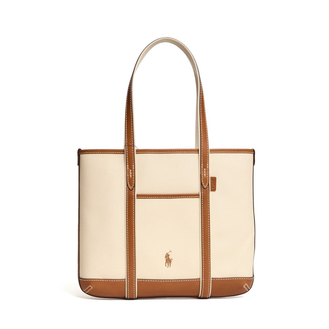 Polo Ralph Lauren Small Leather Canvas Tote