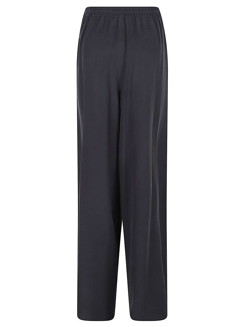 Max Mara Mxmgenero Wide Leg Silk Drawstring Pants