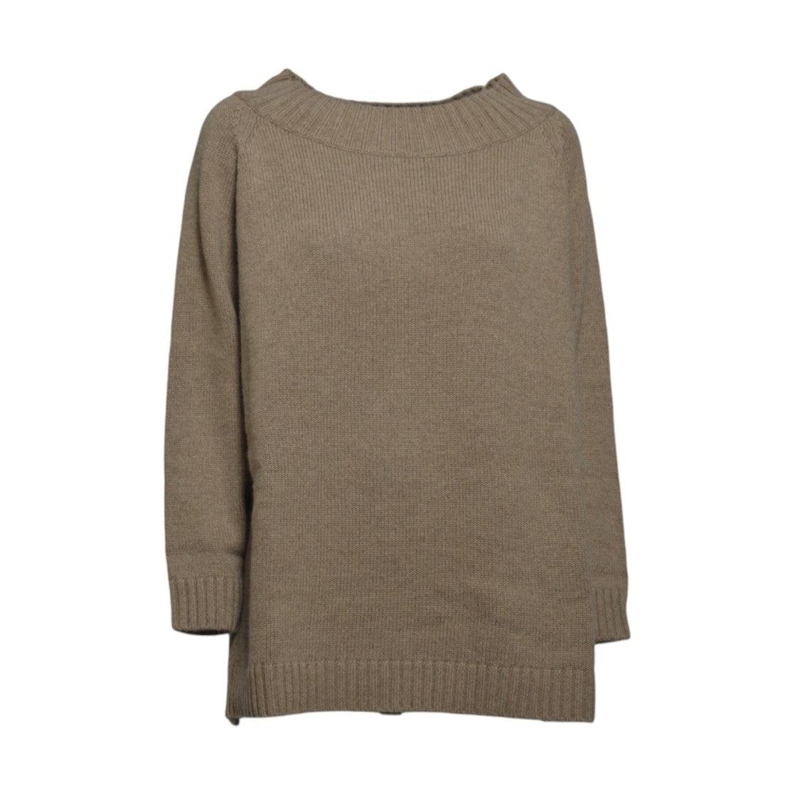 Max Mara Radames Off-Shoulder Wool And Cashmere Sweater In Camel