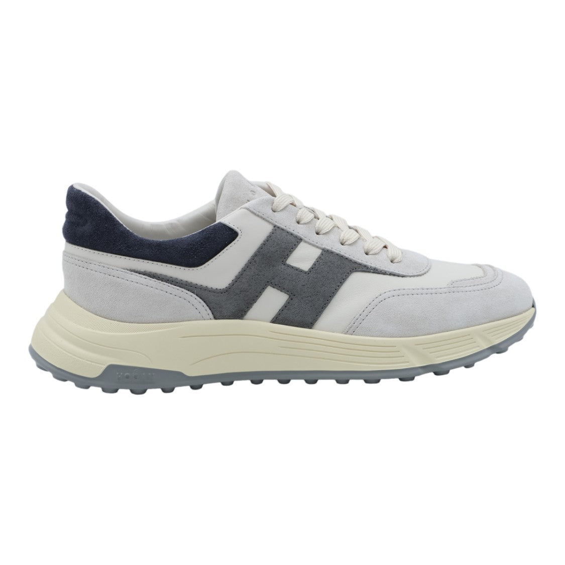 Hogan Layered Design Sneakers With Chunky Cream Sole