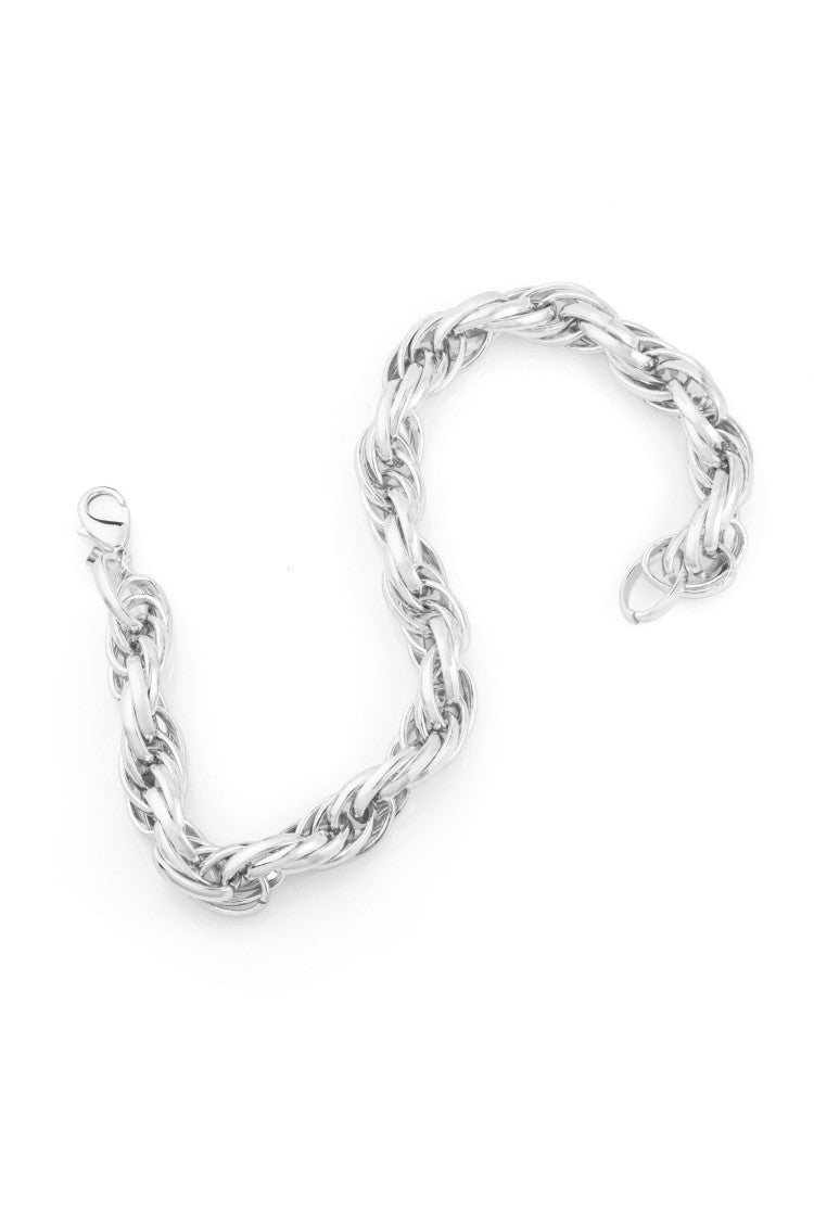 Federica Tosi Silver Lace Rose 925 Silver Plated Bronze Metal Necklace