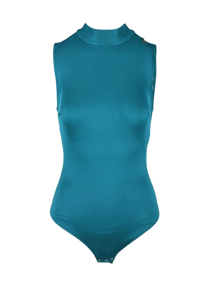Elisabetta Franchi Green Viscose Elastane Bodysuit