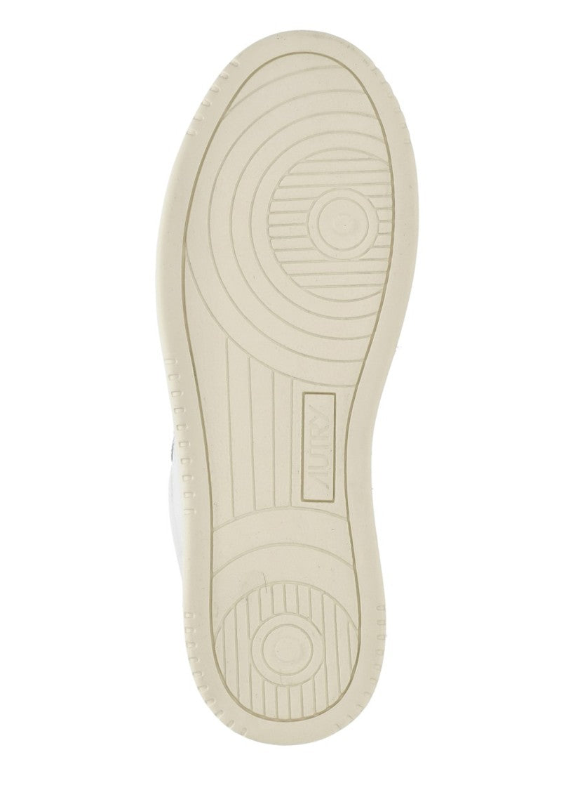 Autry White Blue Suede Accents Premium Low-Top Sneakers