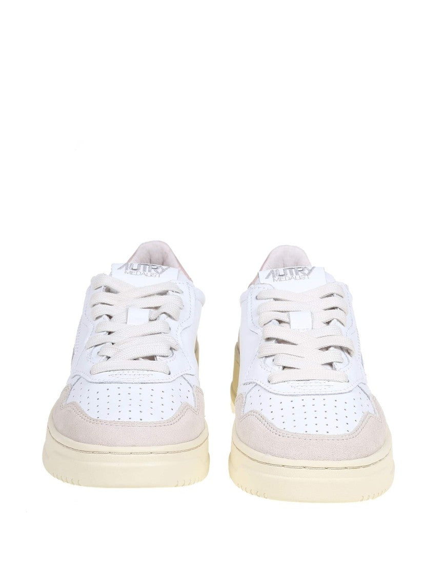 Autry Leather And Suede White Sneakers