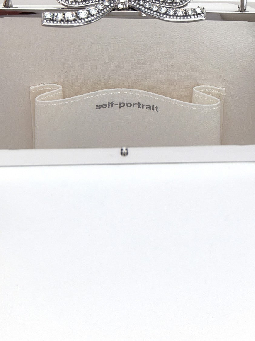 Self-Portrait 'Cream Leather Mini Bow' Handbag