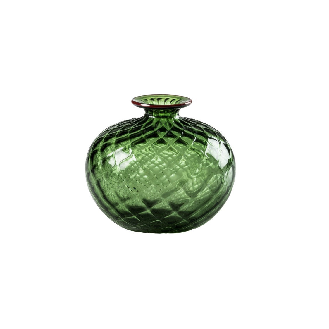 Venini Monofiore Balloton Green Glass Vase