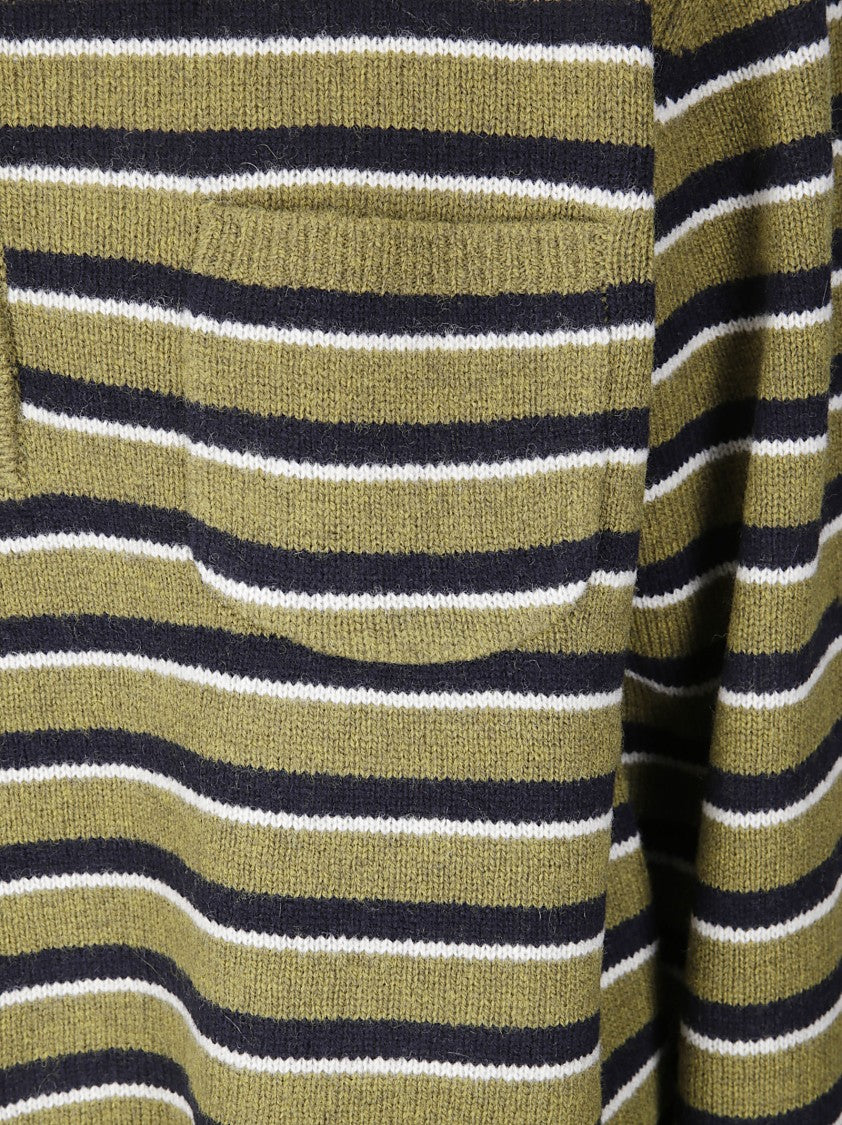 Baum Und Pferdgarten Polo-Style Merino Wool Sweater With Contrasting Buttons