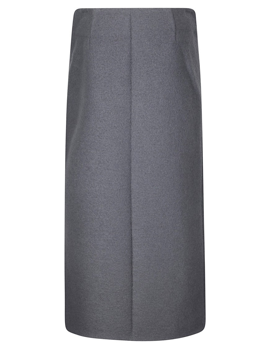 Rier Midi Wool Skirt With Side Slit