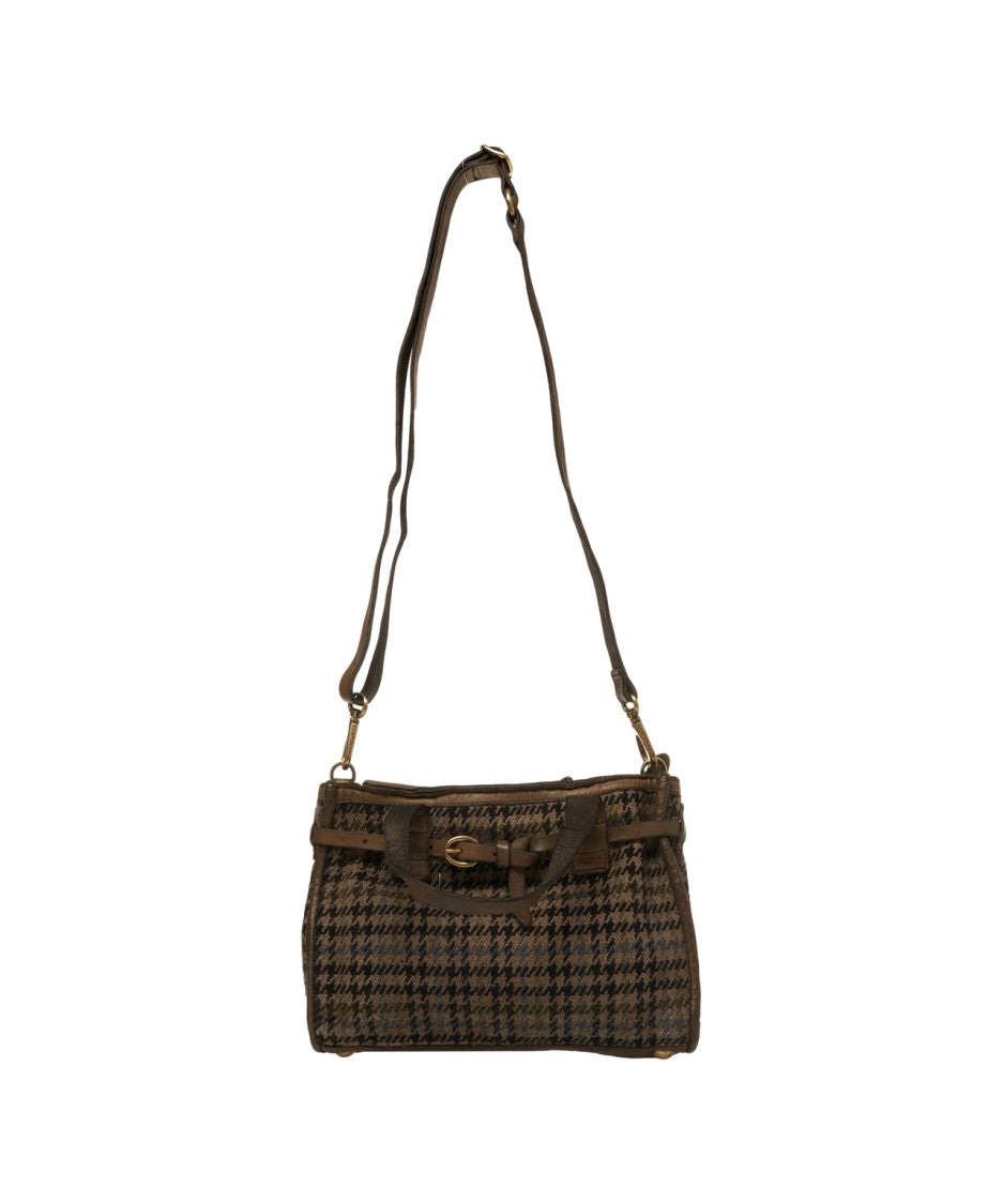 Campomaggi Structured Shopper With Timeless Houndstooth Pattern