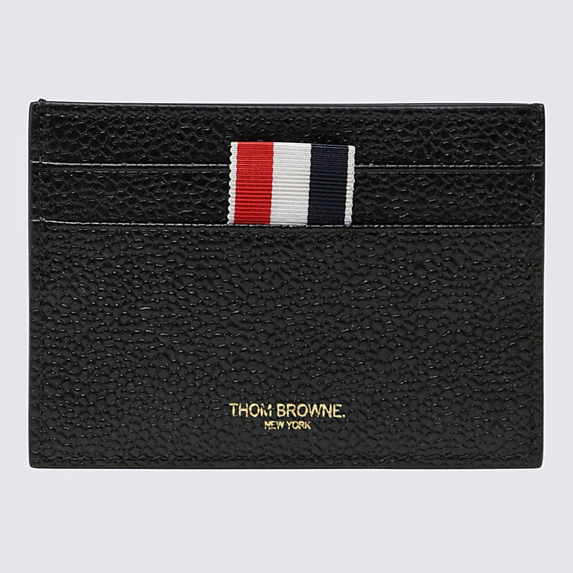Thom Browne Textured Black Leather Card Holder