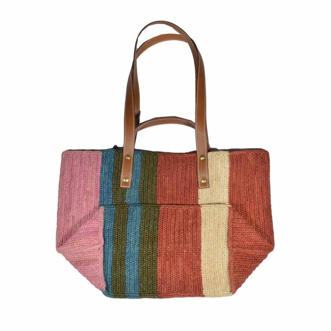 Colville Little Sister Shopping Bag In Multicolored Raffia