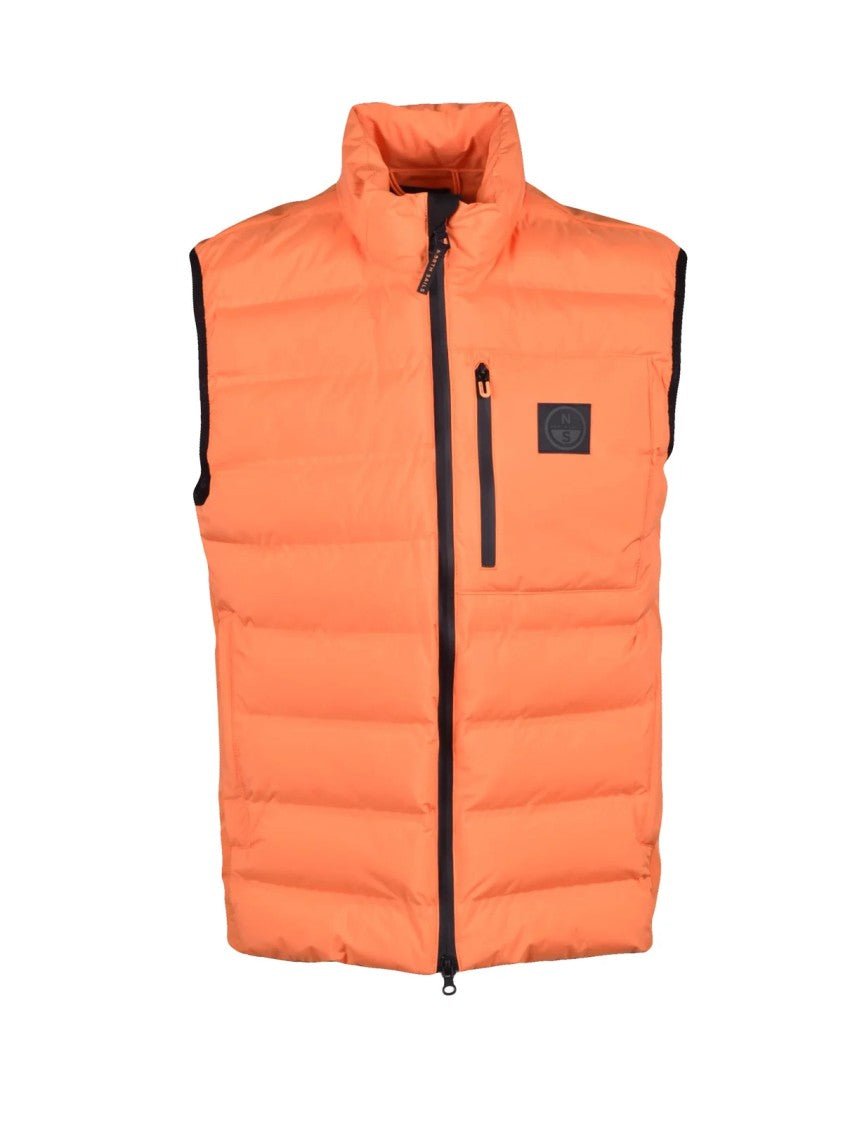 North Sails Orange Polyester Padded Technical Vest