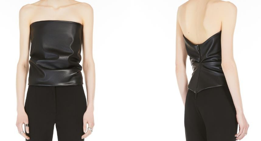 Sportmax Gathered Bandeau Top With V-Back Design