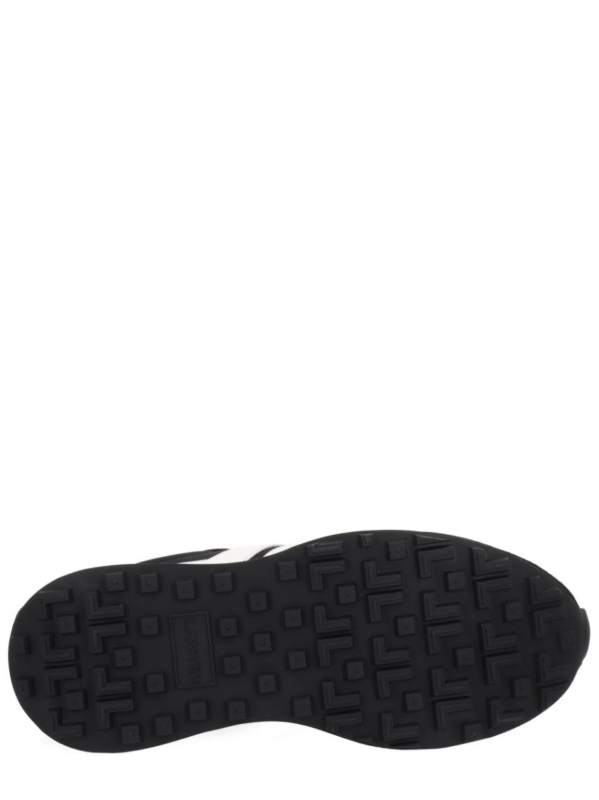 Lanvin Black Leather Bumpr Geometric Sneakers