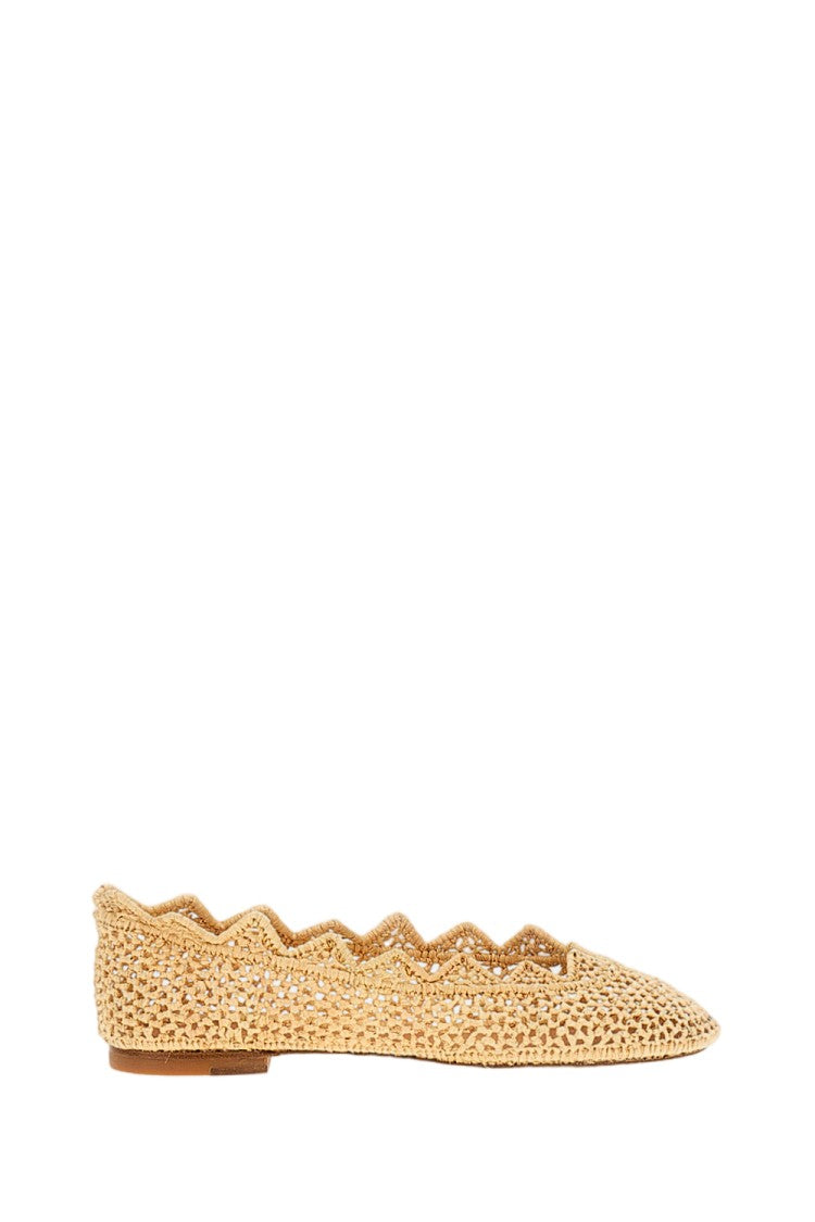 Odissi Raffia Ballet Flats
