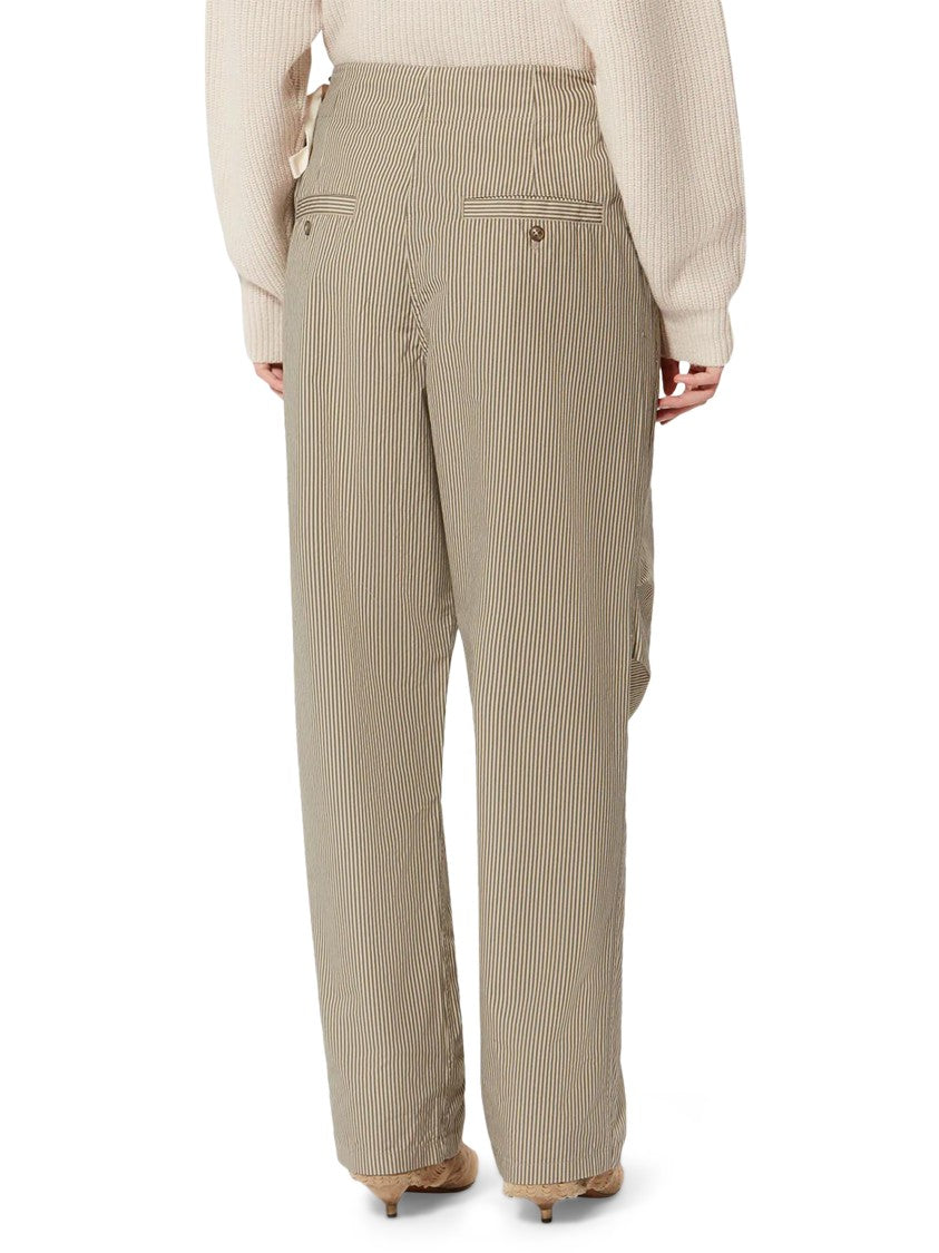 Isabel Marant Étoile Wide-Leg Trousers With Vertical Pinstripe Pattern