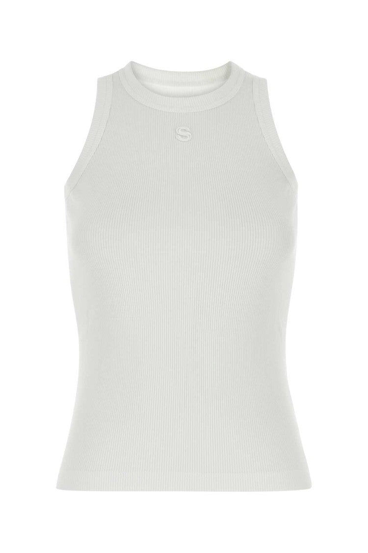 Sacai White Cotton Tank Top