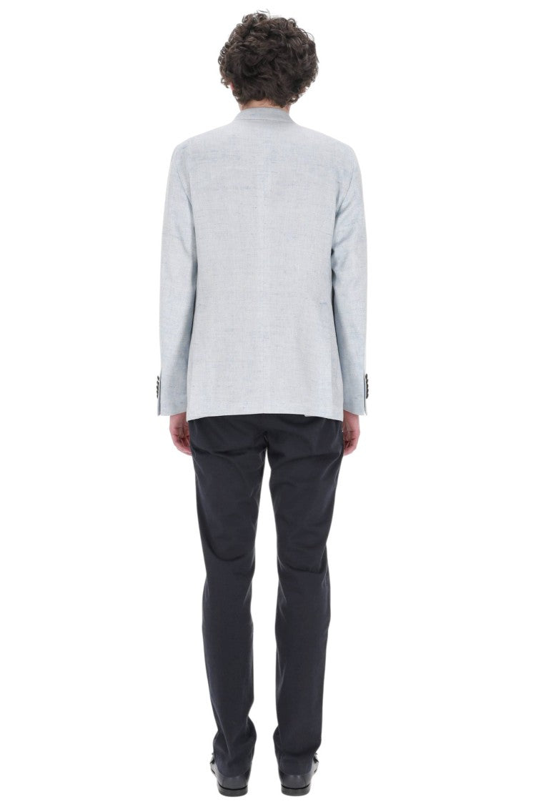 Tagliatore Pino Lerario Herringbone Linen-Cotton Blazer