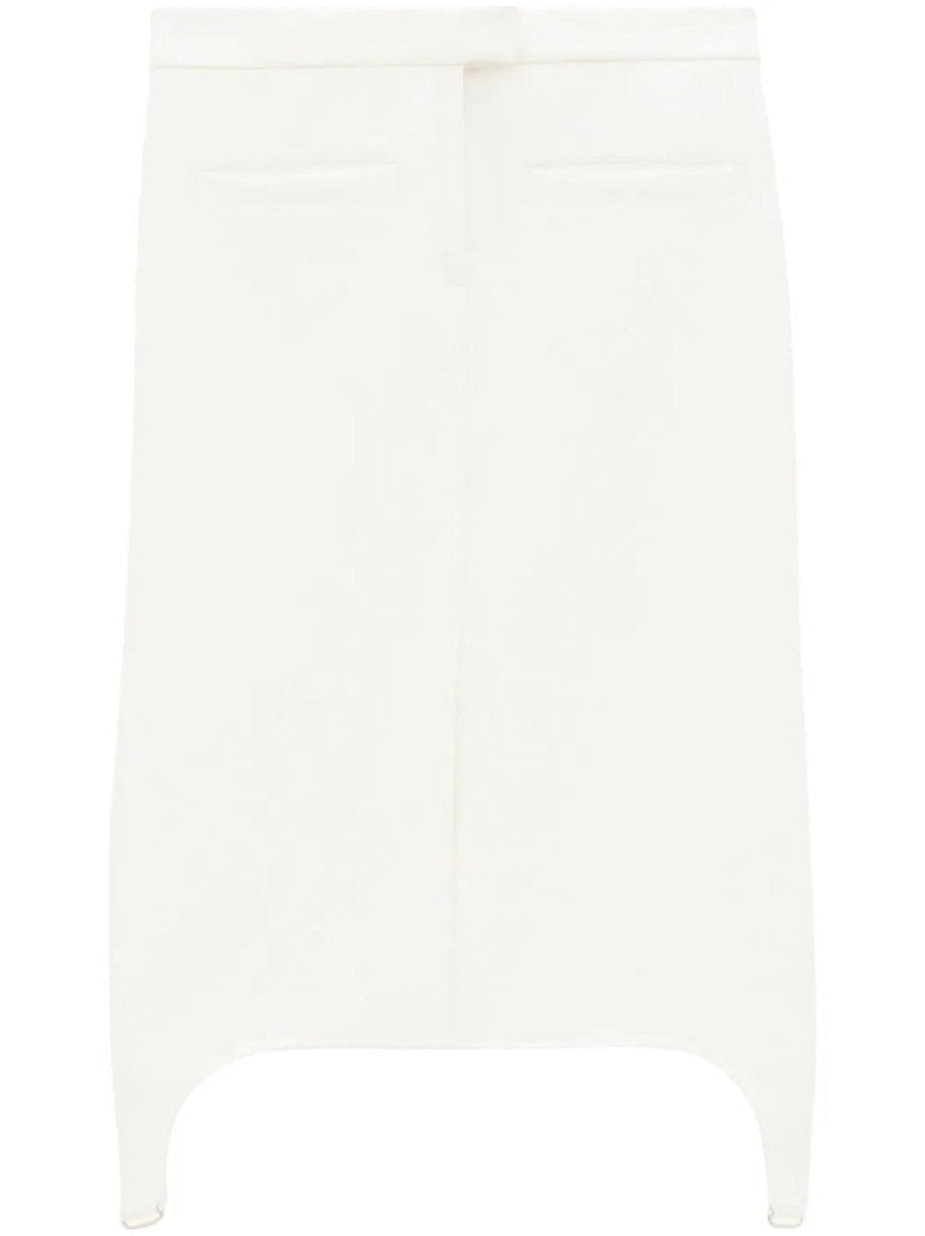 Courrèges Twill Suspenders Mini Skirt