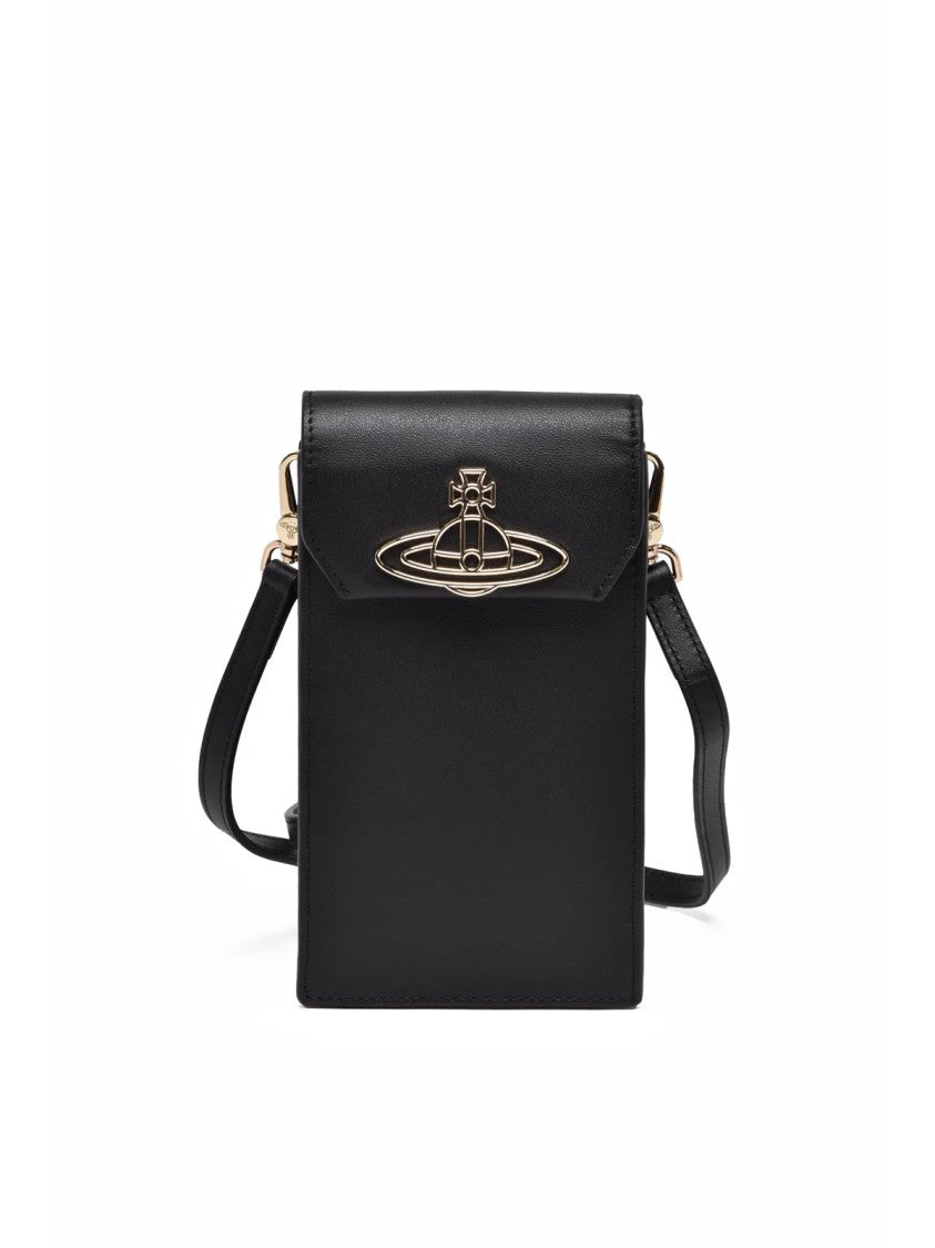 Vivienne Westwood Black Leather Phone Holder