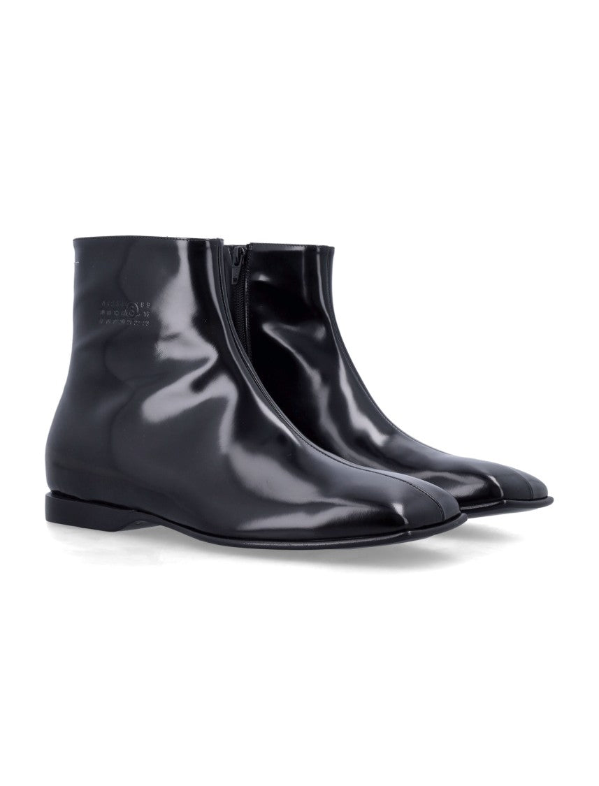Mm6 By Maison Margiela Punta Squadrata Abrasivata Ankle Boots