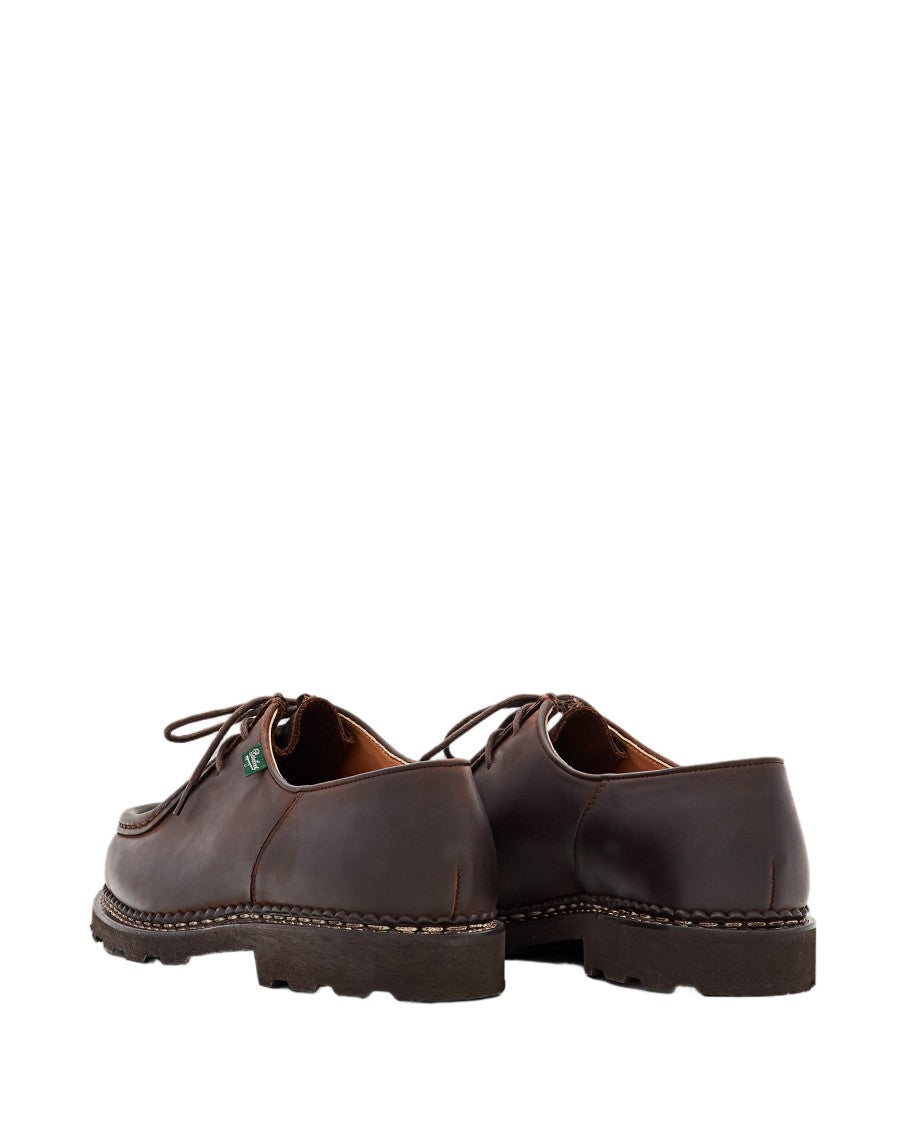 Paraboot Brown Michael Norwegian-Welted Leather Loafers