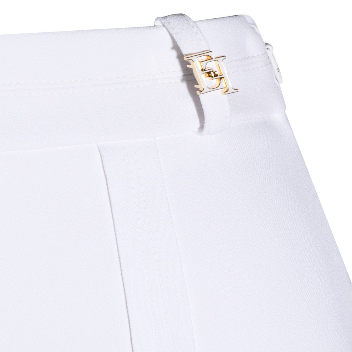 Elisabetta Franchi Flared Ivory Trousers