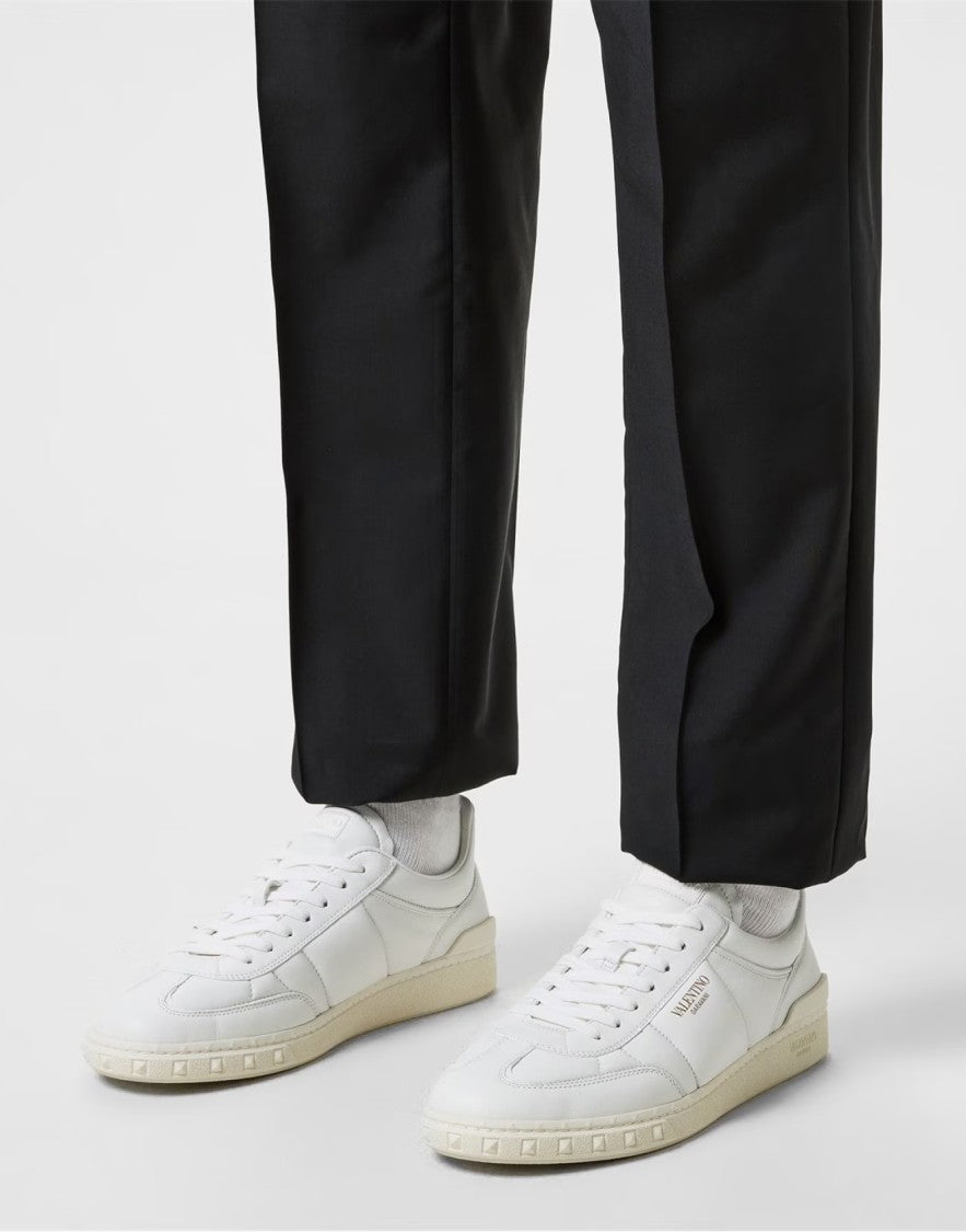 Valentino Garavani White Upvillage Logo Leather Sneakers